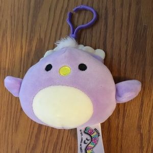 Squishmallows originals purple turkey keychain